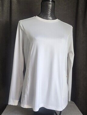 White Long-Sleeve Performance Shirt - Womens